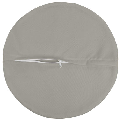 Cushion Cover 2 pcs HEERLEN Grey Ø 60 cm Polyester