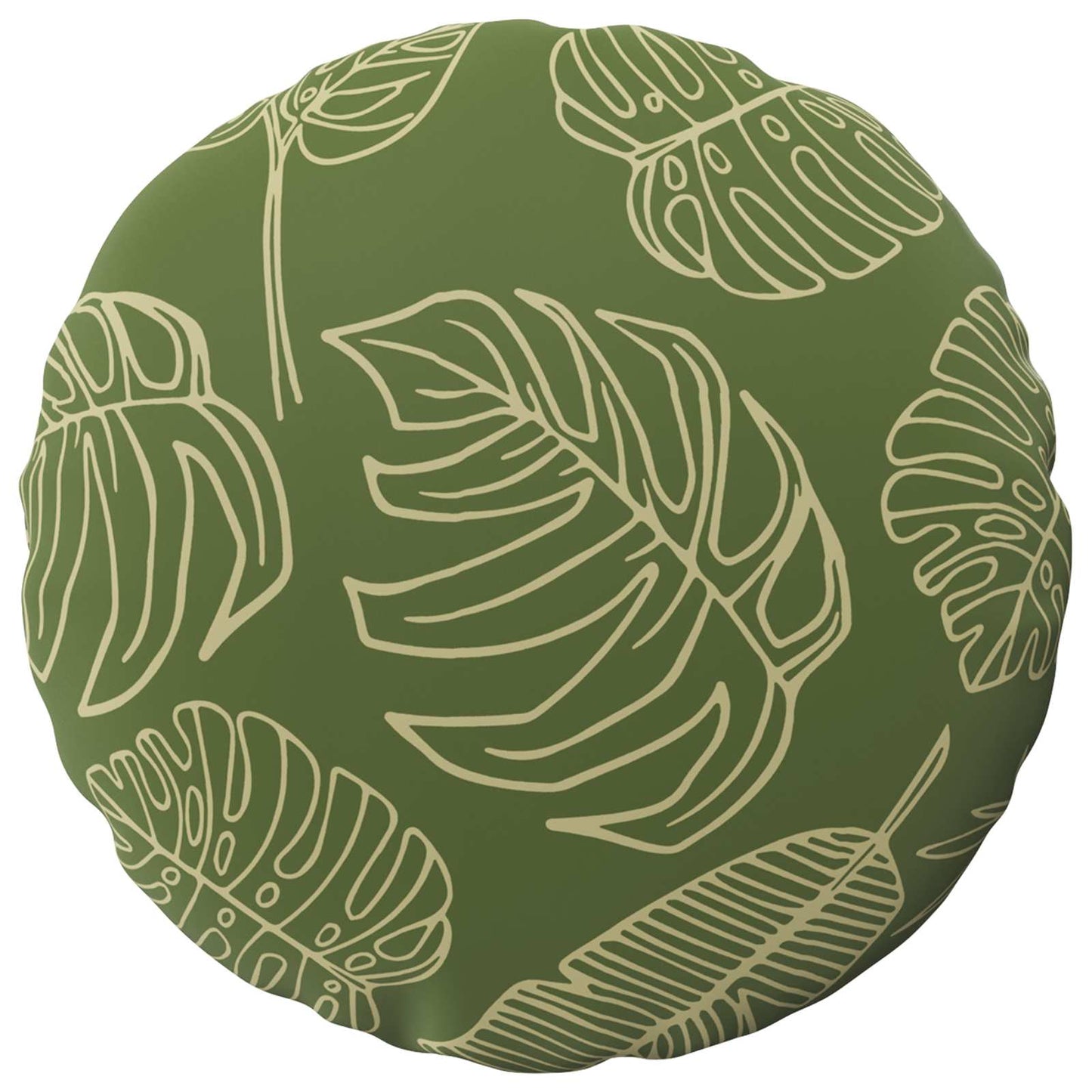Cushion Cover 6 pcs HEERLEN Leaf Design Ø 60 cm Polyester