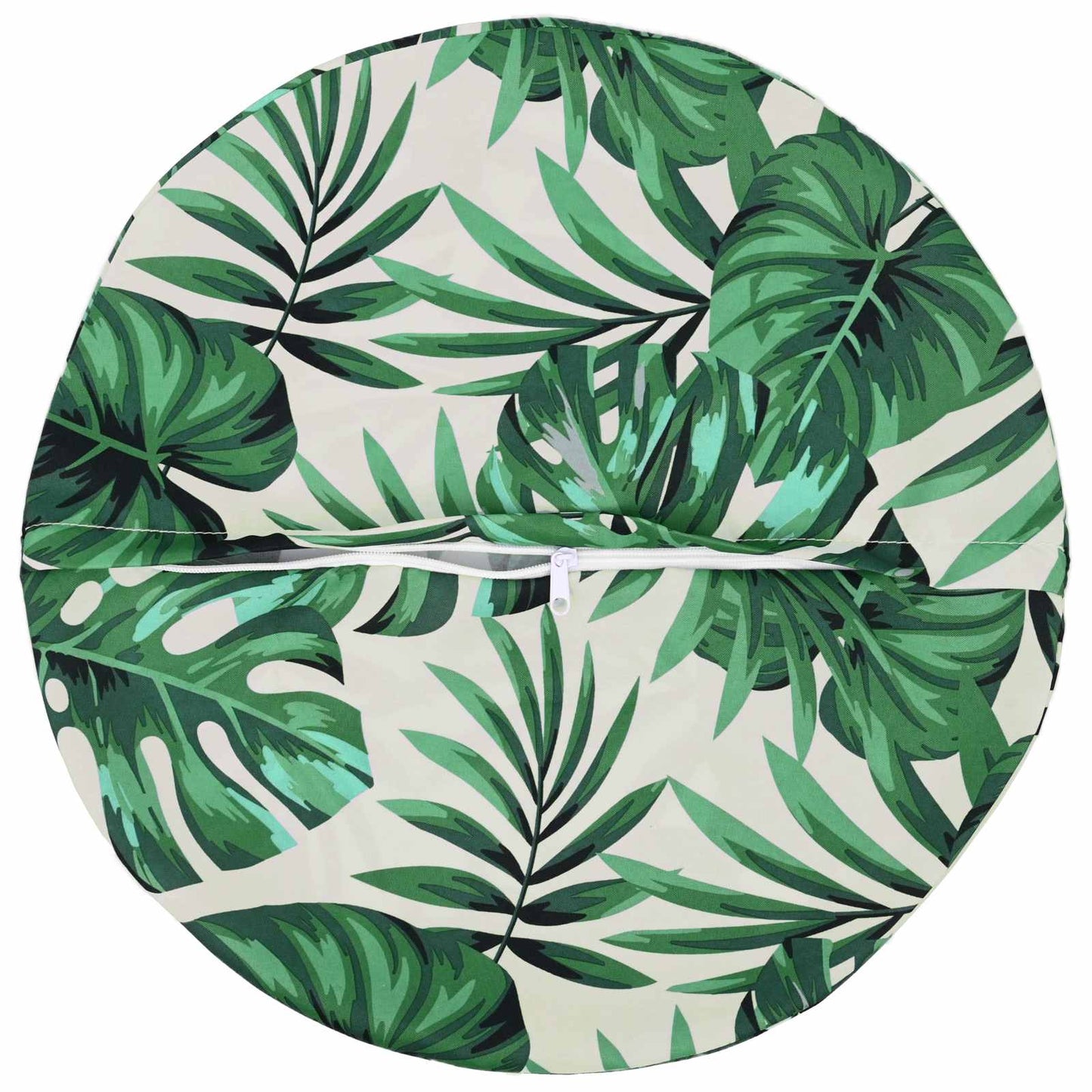 Cushion Cover 6 pcs HEERLEN Leaf Pattern Ø 60 cm Polyester