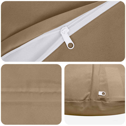 Cushion Cover 2 pcs HEERLEN Taupe Ø 60 cm Polyester