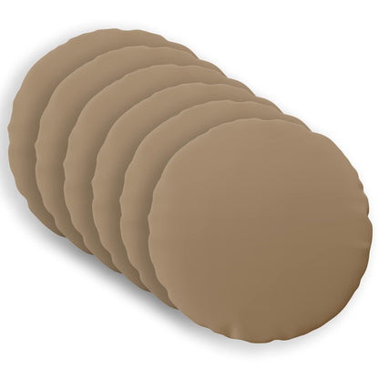 Cushion Cover 6 pcs HEERLEN Taupe Ø 60 cm Polyester