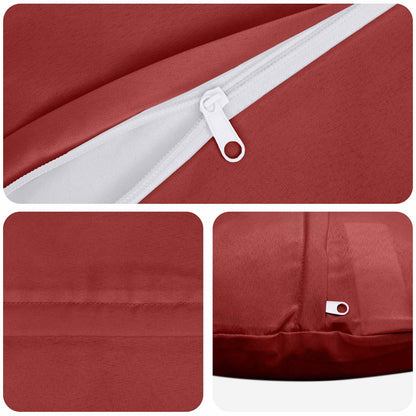 Cushion Cover 2 pcs HEERLEN Wine Red Ø 60 cm Polyester