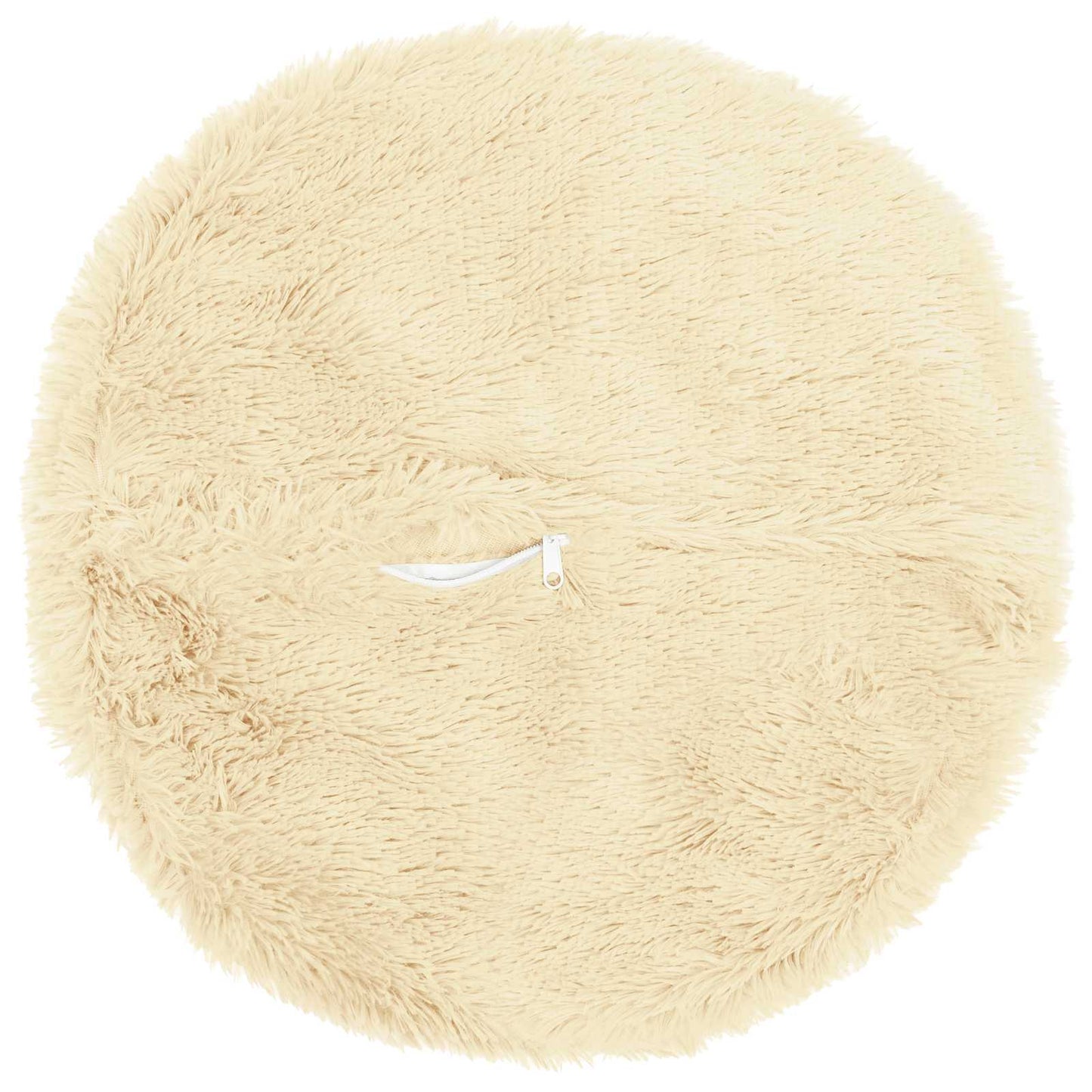 Cushion Cover 2 pcs HEERLEN Cream Ø 60 cm PV Fleece