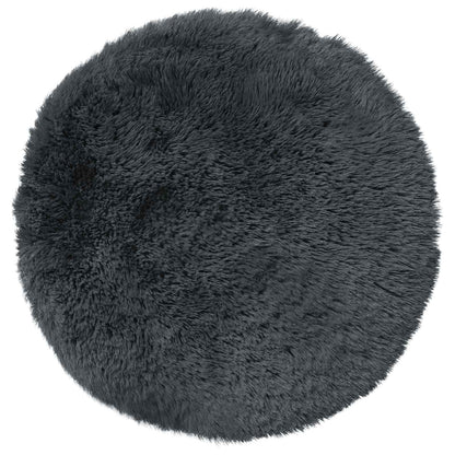 Cushion Cover 6 pcs HEERLEN Anthracite Ø 60 cm PV Fleece