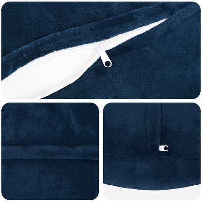 Cushion Cover 2 pcs HEERLEN Navy Blue Ø 60 cm Flannel
