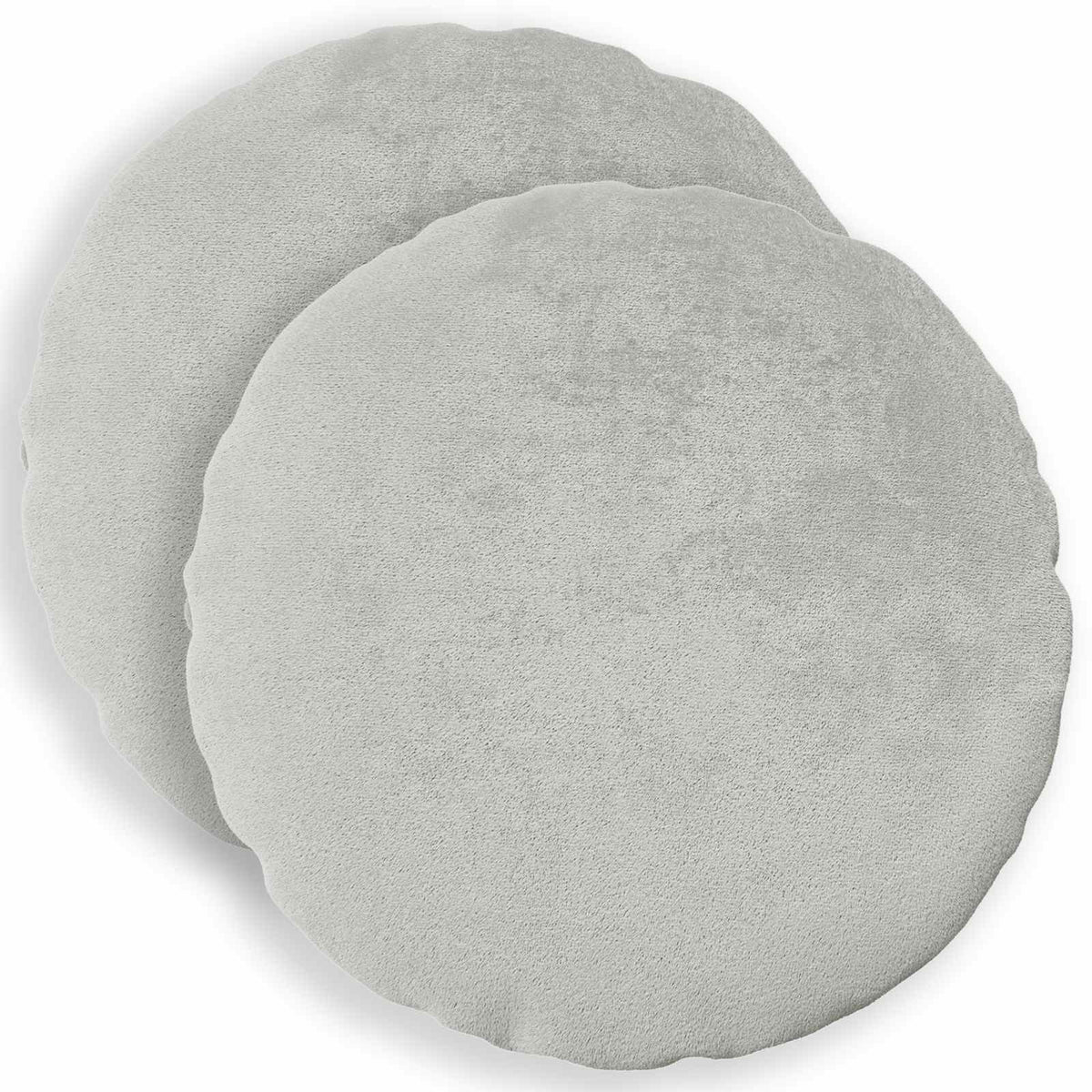Cushion Cover 2 pcs HEERLEN Light Grey Ø 60 cm Flannel
