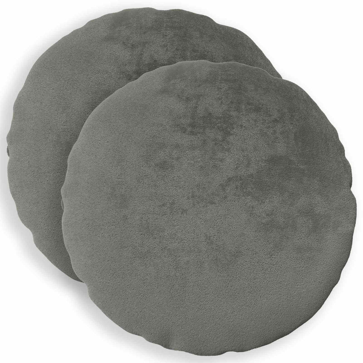 Cushion Cover 2 pcs HEERLEN Dark Grey Ø 60 cm Flannel