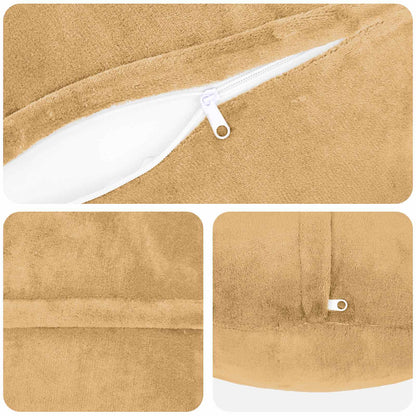 Cushion Cover 2 pcs HEERLEN Taupe Ø 60 cm Flannel