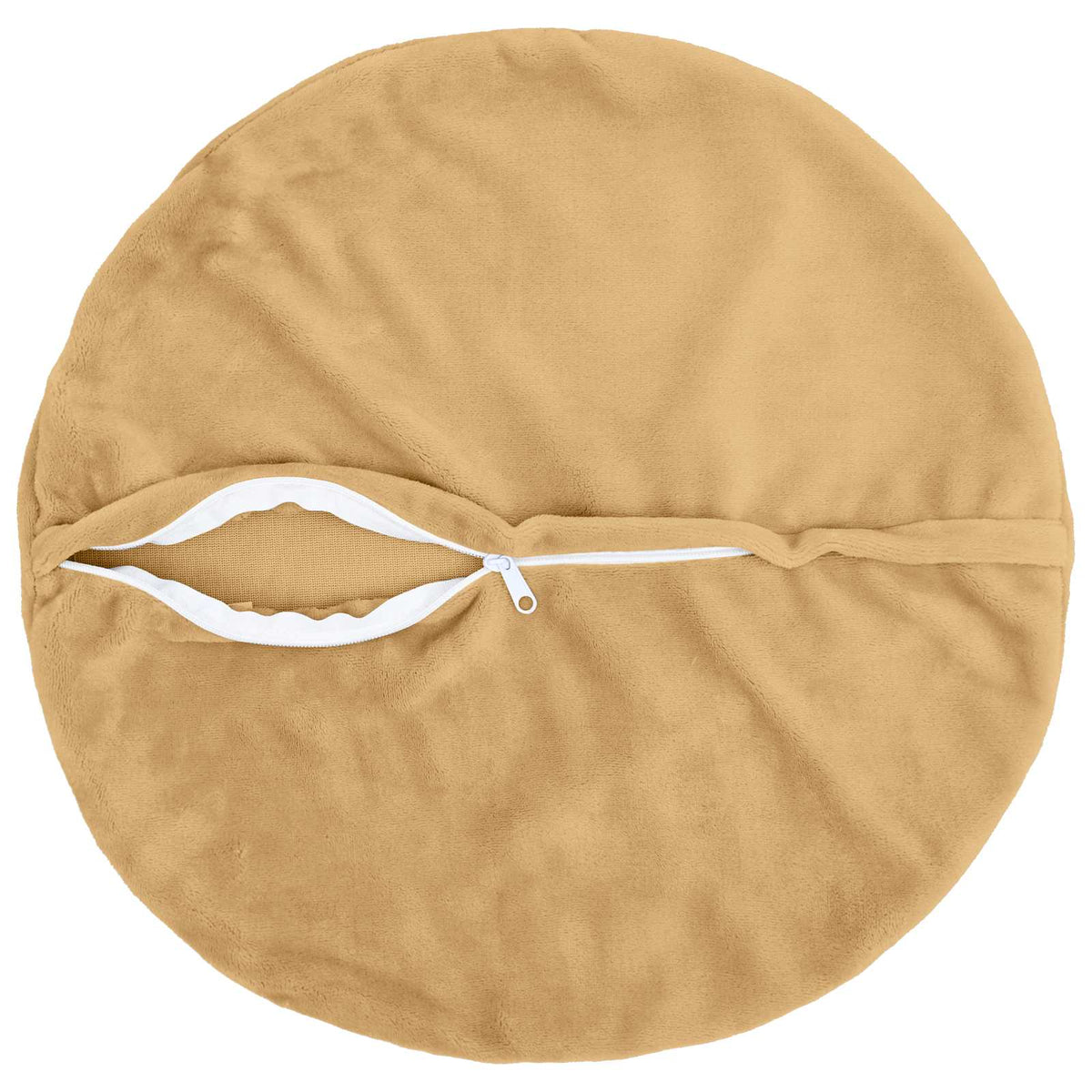 Cushion Cover 2 pcs HEERLEN Taupe Ø 60 cm Flannel