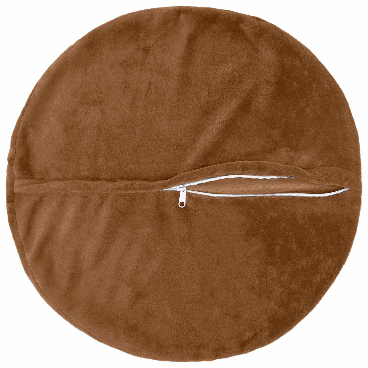 Cushion Cover 2 pcs HEERLEN Light Brown Ø 60 cm Flannel