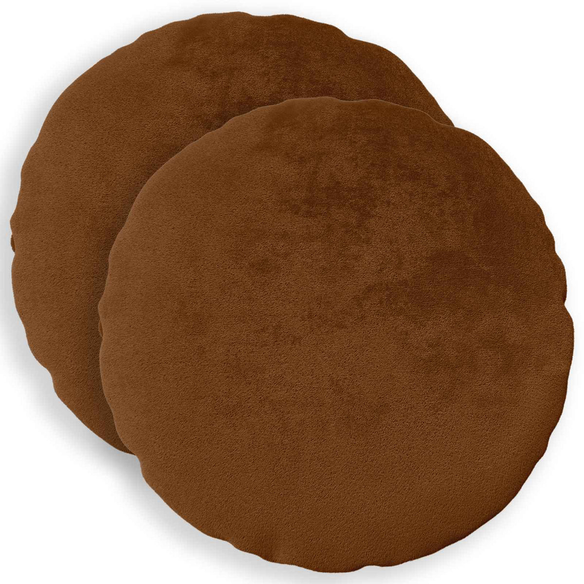 Cushion Cover 2 pcs HEERLEN Light Brown Ø 60 cm Flannel