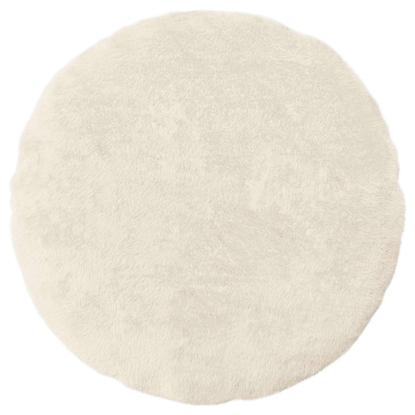 Cushion Cover 6 pcs HEERLEN White Ø 60 cm Faux Rabbit Fur