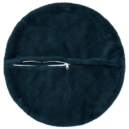 Cushion Cover 6 pcs HEERLEN Navy Blue Ø 60 cm Faux Rabbit Fur