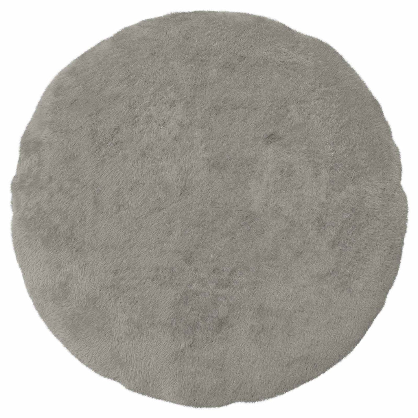 Cushion Cover 2 pcs HEERLEN Light Grey Ø 60 cm Faux Rabbit Fur