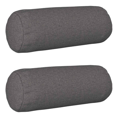 Cushion Cover 2 pcs HEERLEN Light Grey Ø 15 x 40 cm Fabric