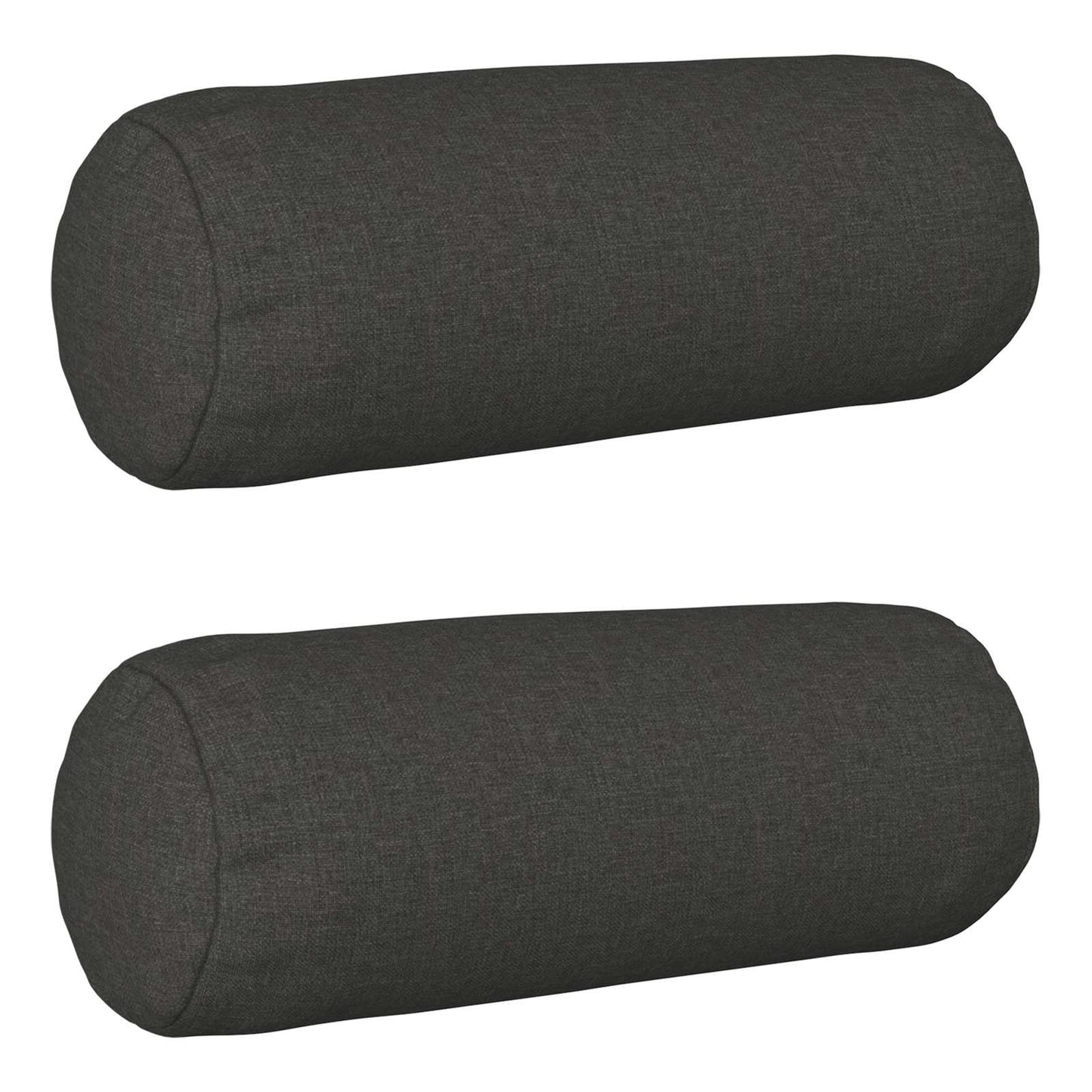 Cushion Cover 2 pcs HEERLEN Dark Grey Ø 15 x 40 cm Fabric