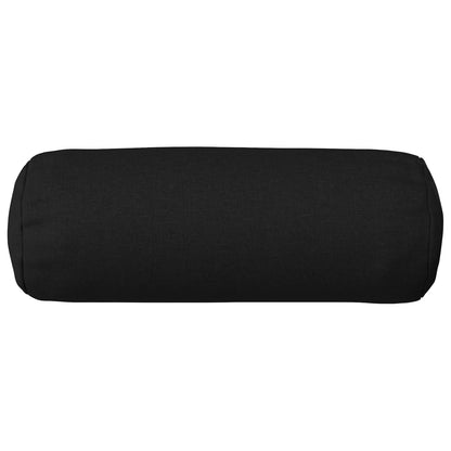 Cushion Cover 2 pcs HEERLEN Black Ø 15 x 40 cm Fabric
