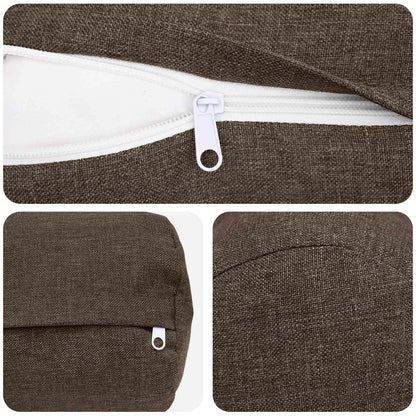 Cushion Cover 2 pcs HEERLEN Taupe Ø 15 x 40 cm Fabric