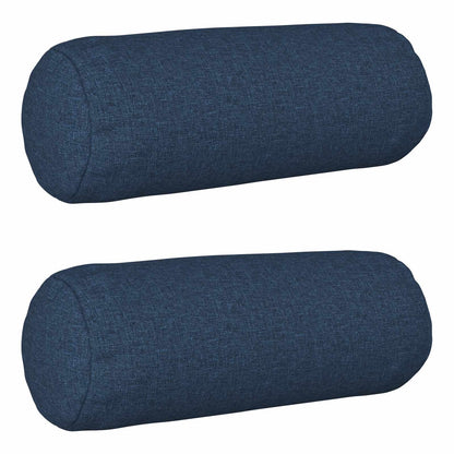 Cushion Cover 2 pcs HEERLEN Blue Ø 15 x 40 cm Fabric