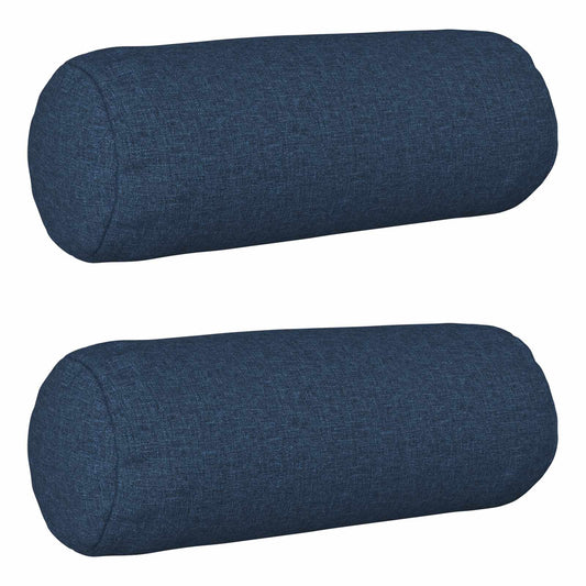 Cushion Cover 2 pcs HEERLEN Blue Ø 15 x 40 cm Fabric