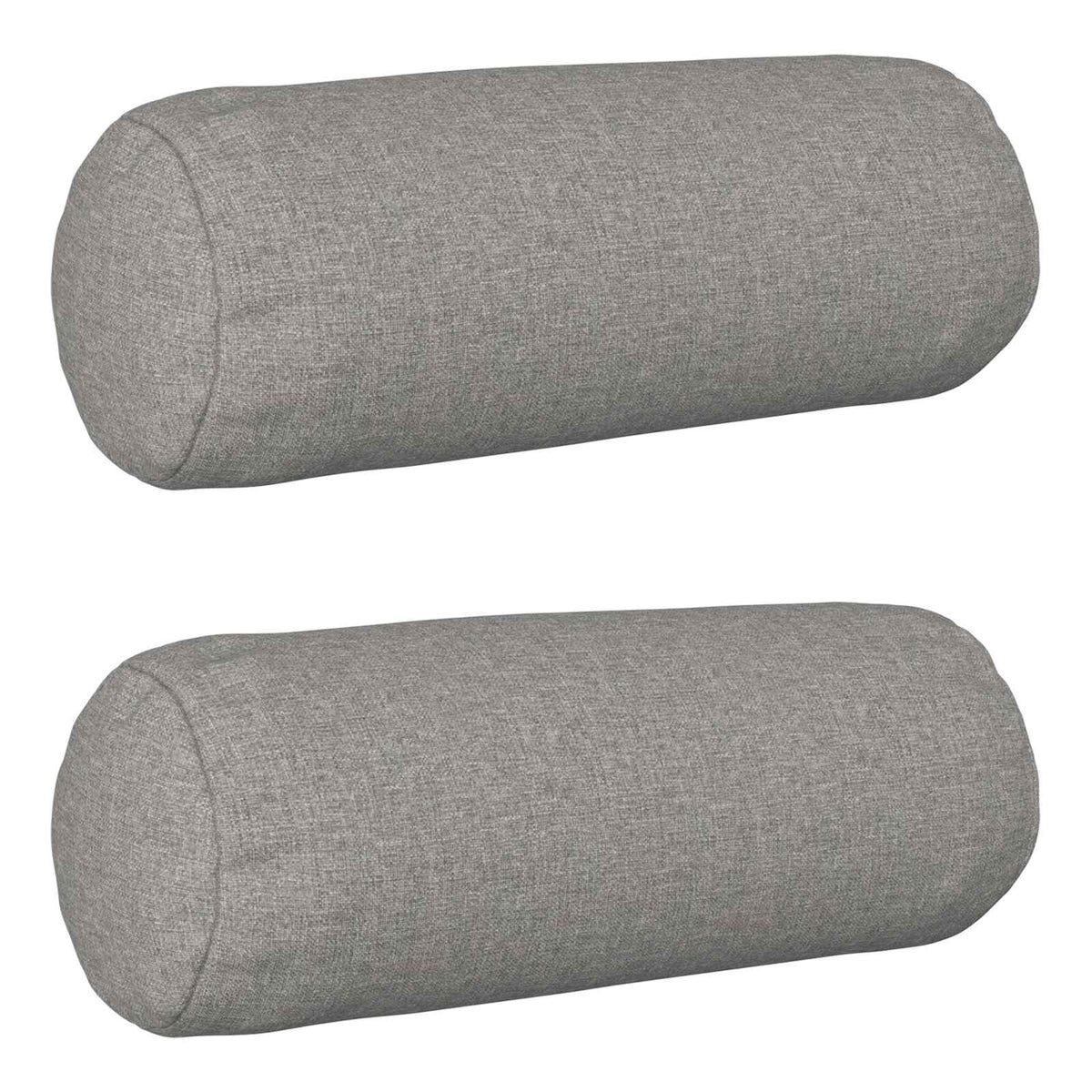 Cushion Cover 2 pcs HEERLEN Cloud Grey Ø 15 x 40 cm Fabric