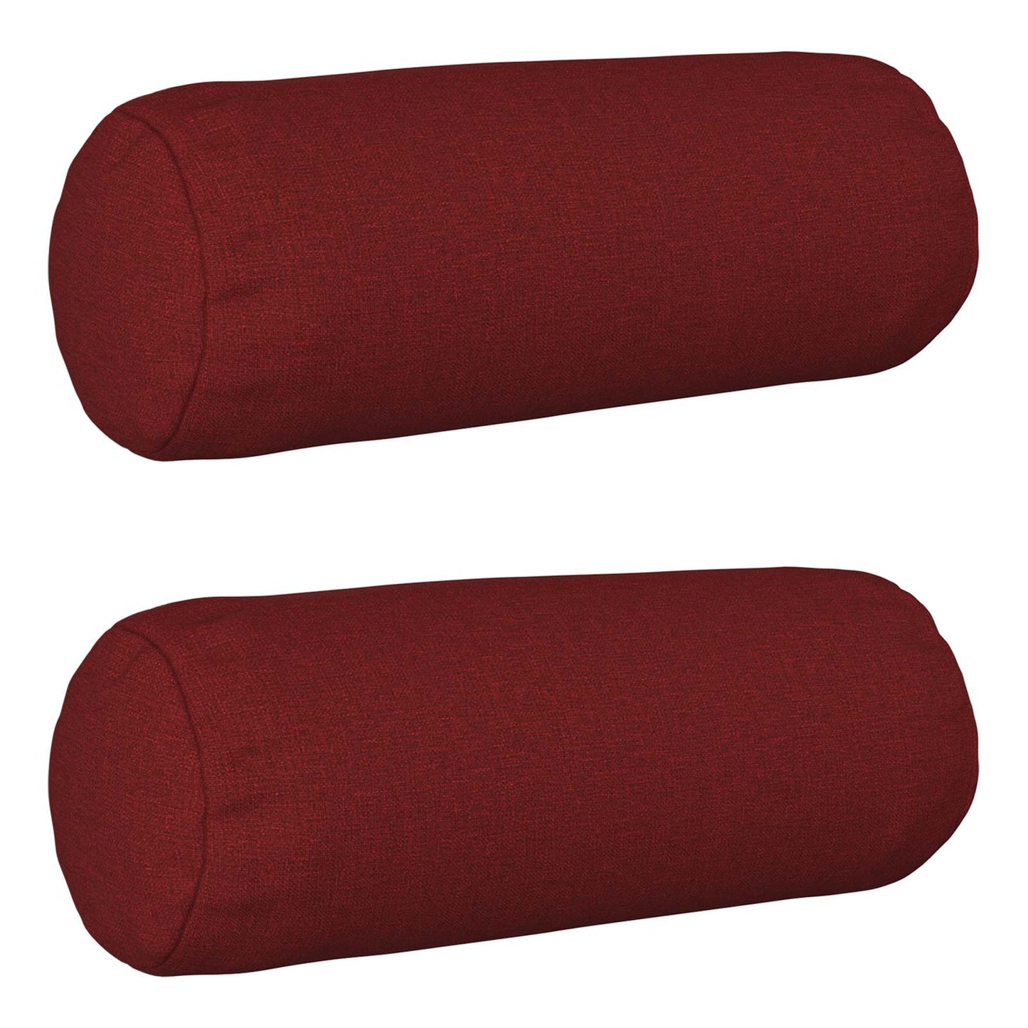 Cushion Cover 2 pcs HEERLEN Wine Red Ø 15 x 40 cm Fabric