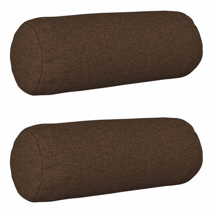 Cushion Cover 2 pcs HEERLEN Brown Ø 15 x 40 cm Fabric