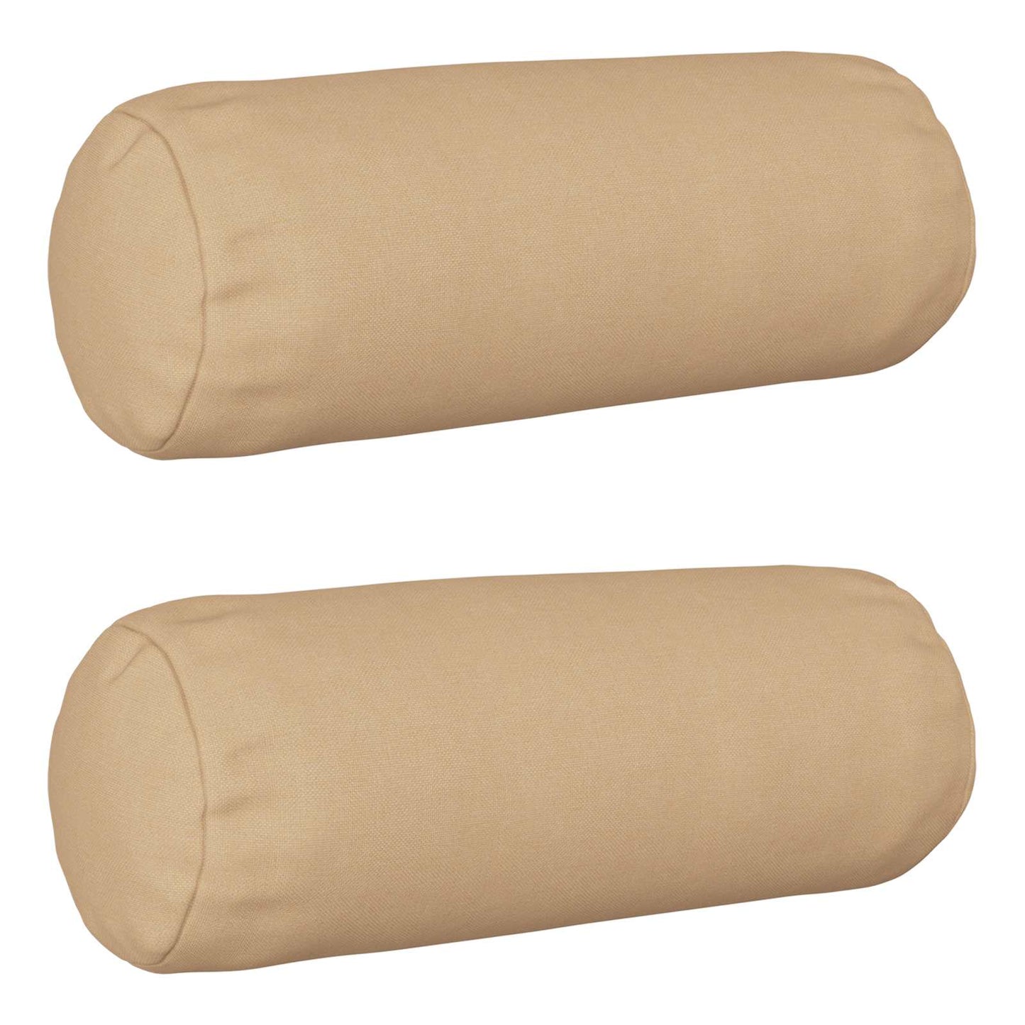 Cushion Cover 2 pcs HEERLEN Cream Ø 15 x 40 cm Fabric