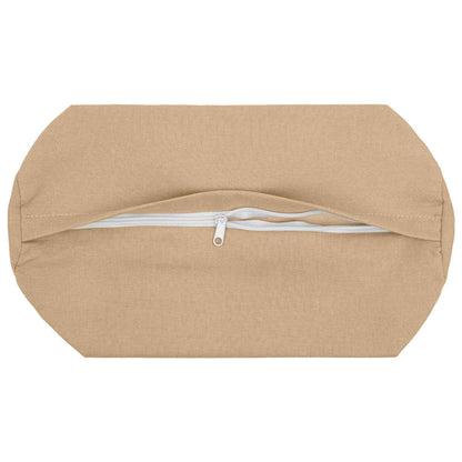Cushion Cover 2 pcs HEERLEN Cream Ø 15 x 40 cm Fabric