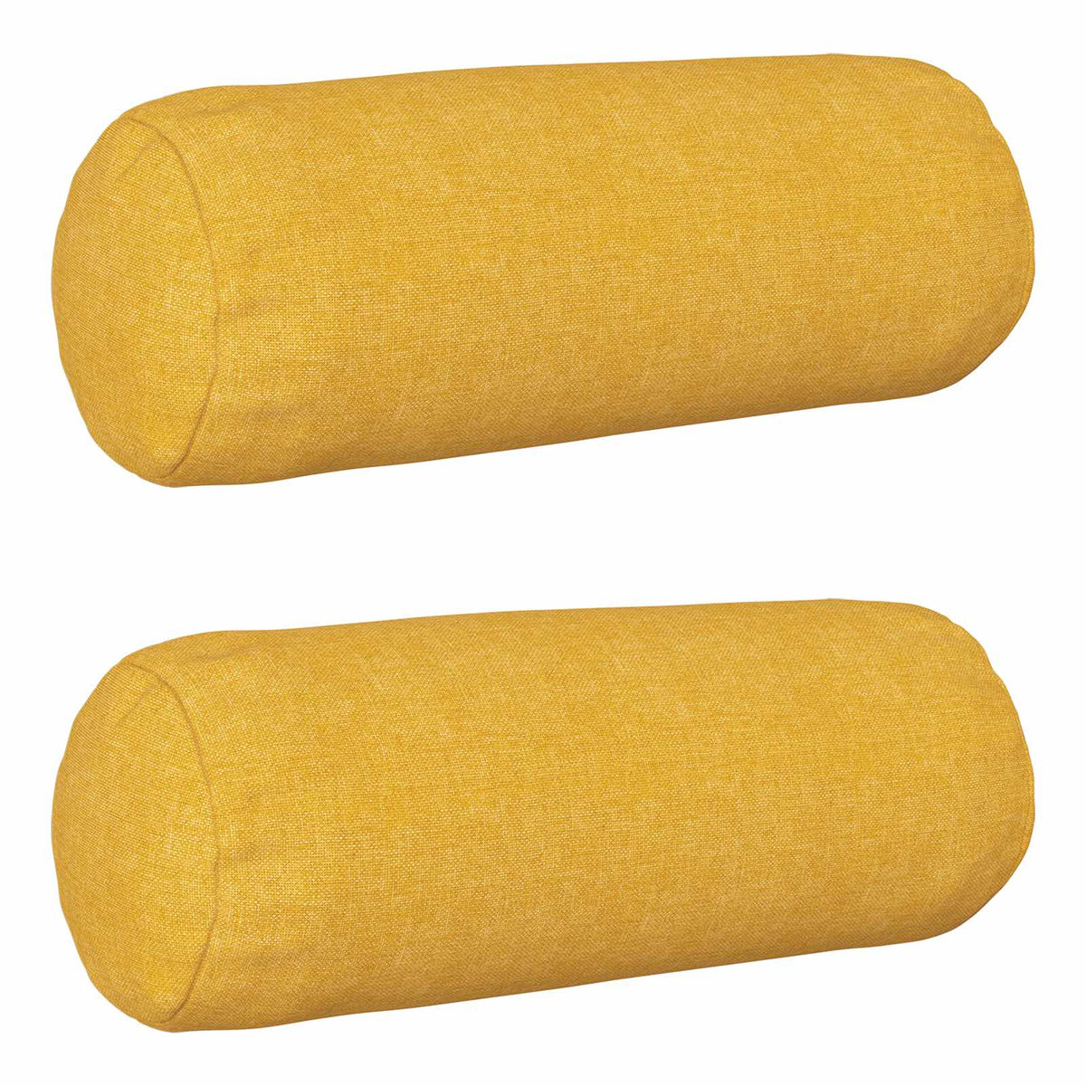 Cushion Cover 2 pcs HEERLEN Light Yellow Ø 15 x 40 cm Fabric