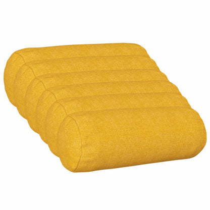 Cushion Cover 6 pcs HEERLEN Light Yellow Ø 15 x 40 cm Fabric