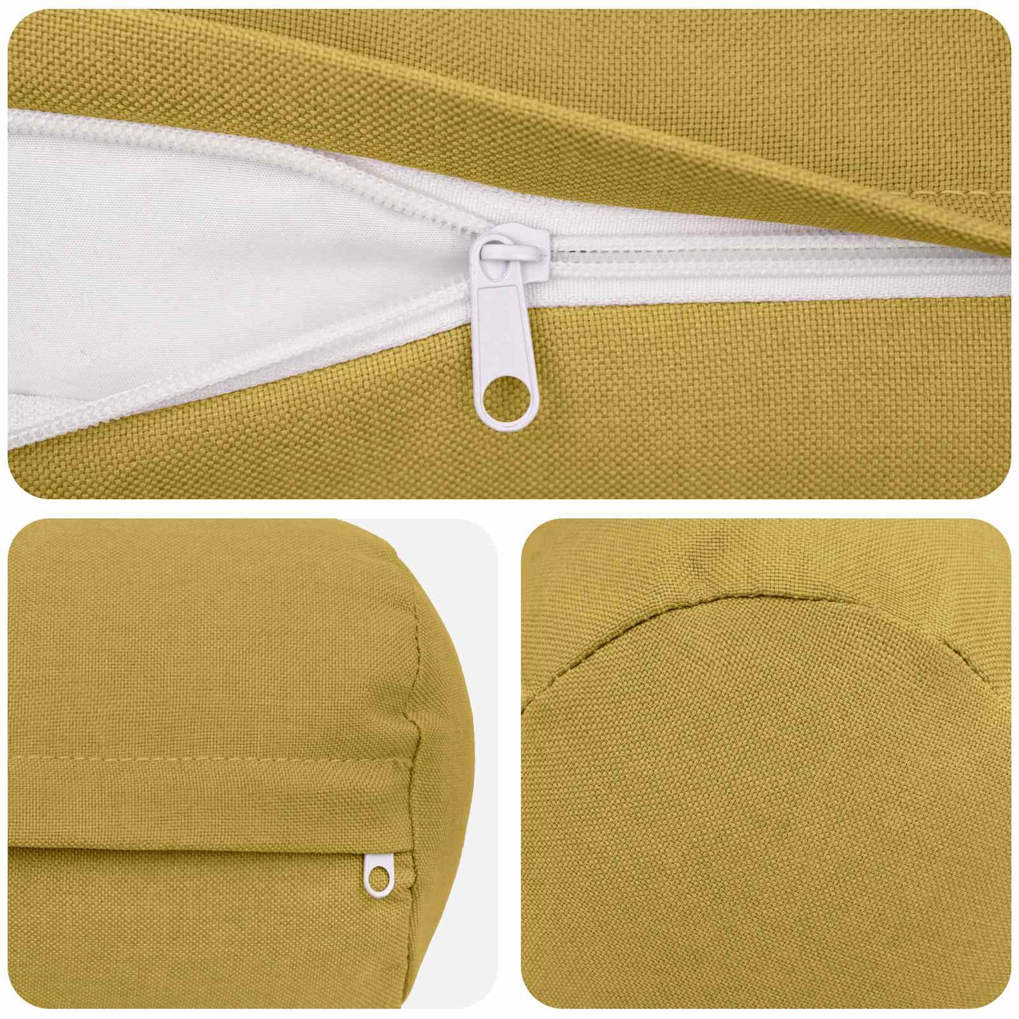 Cushion Cover 6 pcs HEERLEN Light Green Ø 15 x 40 cm Fabric