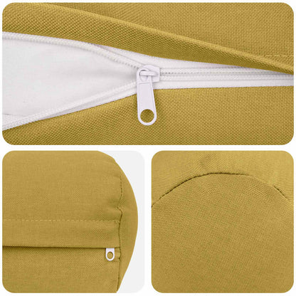 Cushion Cover 6 pcs HEERLEN Light Green Ø 15 x 40 cm Fabric