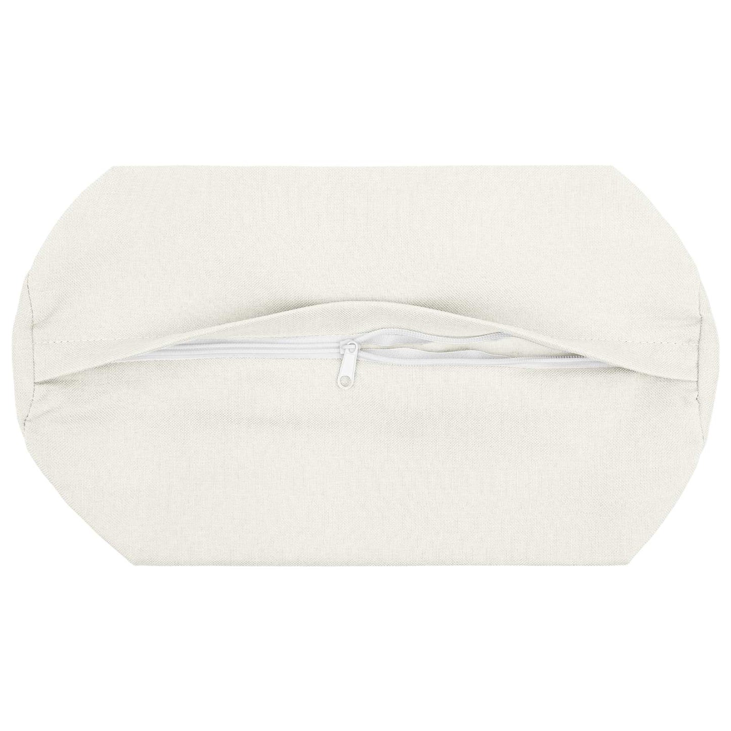 Cushion Cover 2 pcs HEERLEN White Ø 15 x 40 cm Fabric