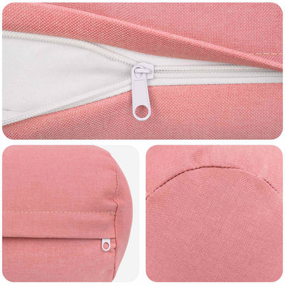 Cushion Cover 6 pcs HEERLEN Pink Ø 15 x 40 cm Fabric