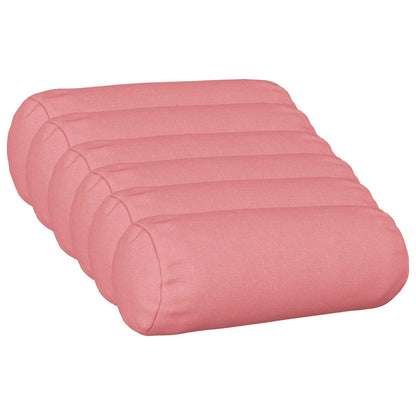Cushion Cover 6 pcs HEERLEN Pink Ø 15 x 40 cm Fabric
