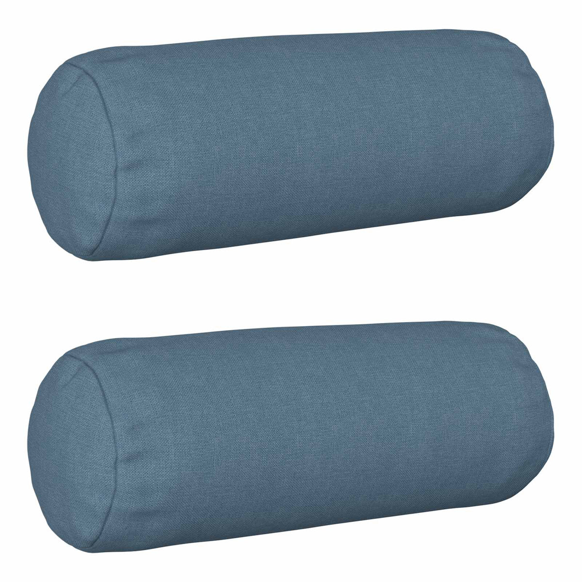 Cushion Cover 2 pcs HEERLEN Jeans Blue Ø 15 x 40 cm Fabric