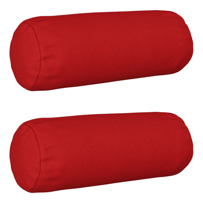 Cushion Cover 2 pcs HEERLEN Red Ø 15 x 40 cm Fabric