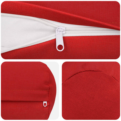 Cushion Cover 6 pcs HEERLEN Red Ø 15 x 40 cm Fabric