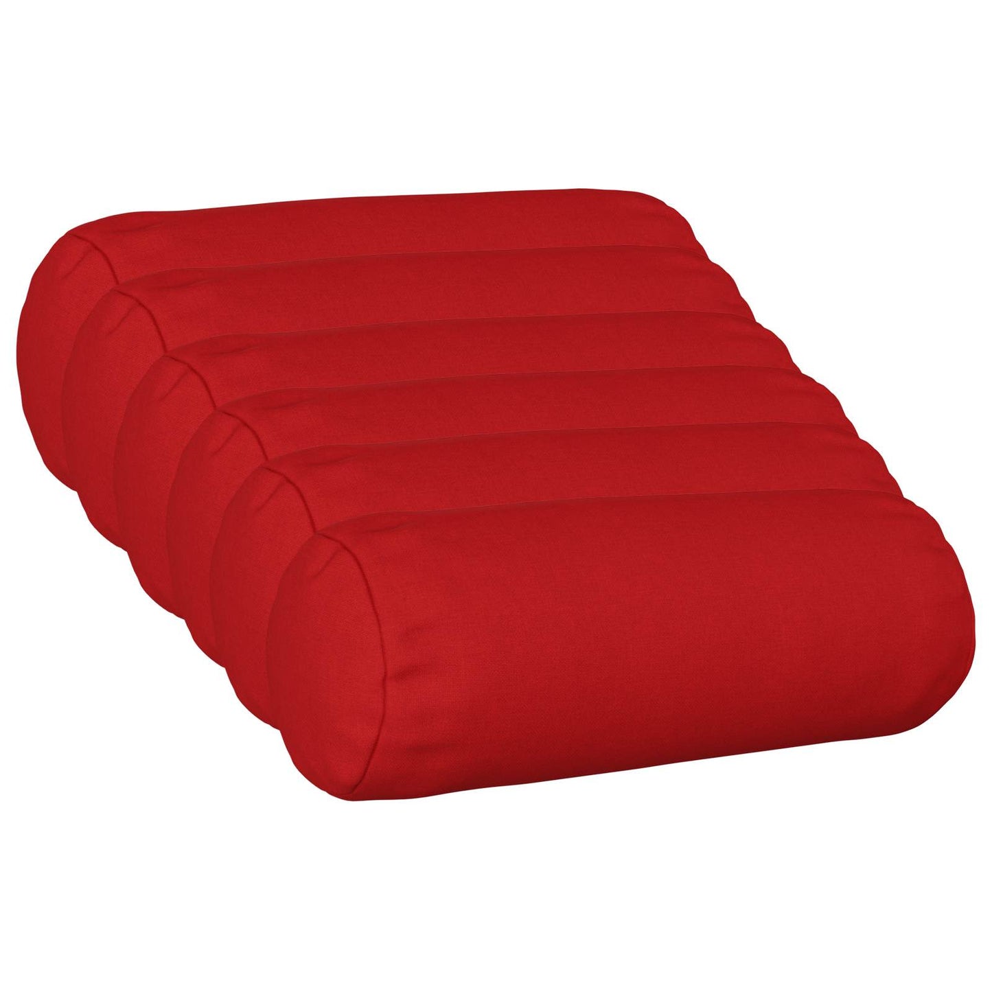 Cushion Cover 6 pcs HEERLEN Red Ø 15 x 40 cm Fabric