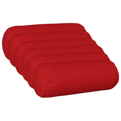 Cushion Cover 6 pcs HEERLEN Red Ø 15 x 40 cm Fabric