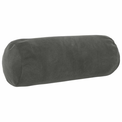 Cushion Cover 2 pcs HEERLEN Dark Grey Ø 15 x 40 cm Velvet