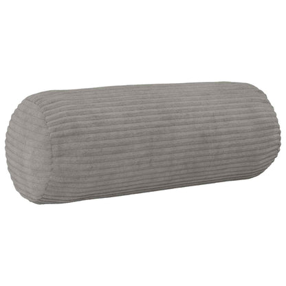 Cushion Cover 2 pcs HEERLEN Light Grey Ø 15 x 40 cm Corduroy