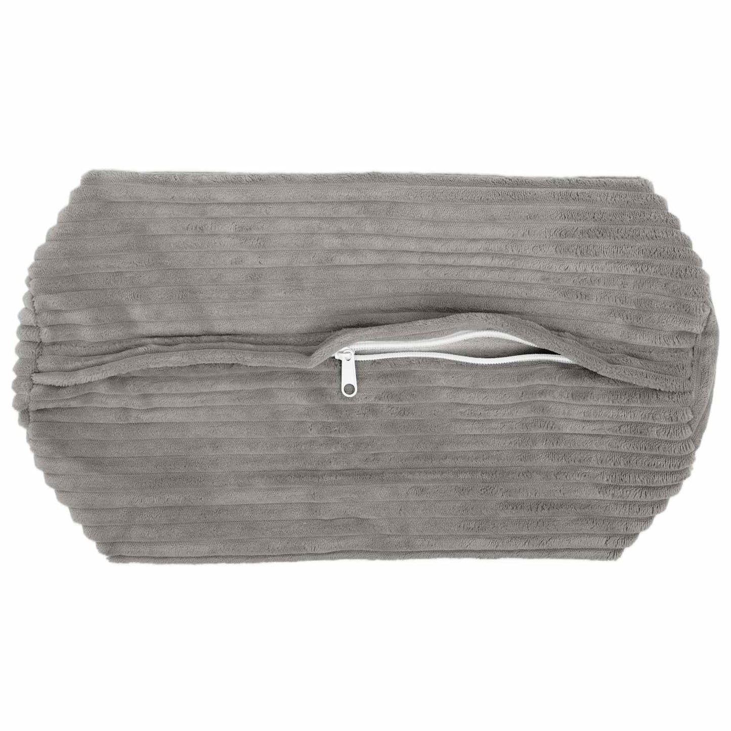 Cushion Cover 2 pcs HEERLEN Light Grey Ø 15 x 40 cm Corduroy