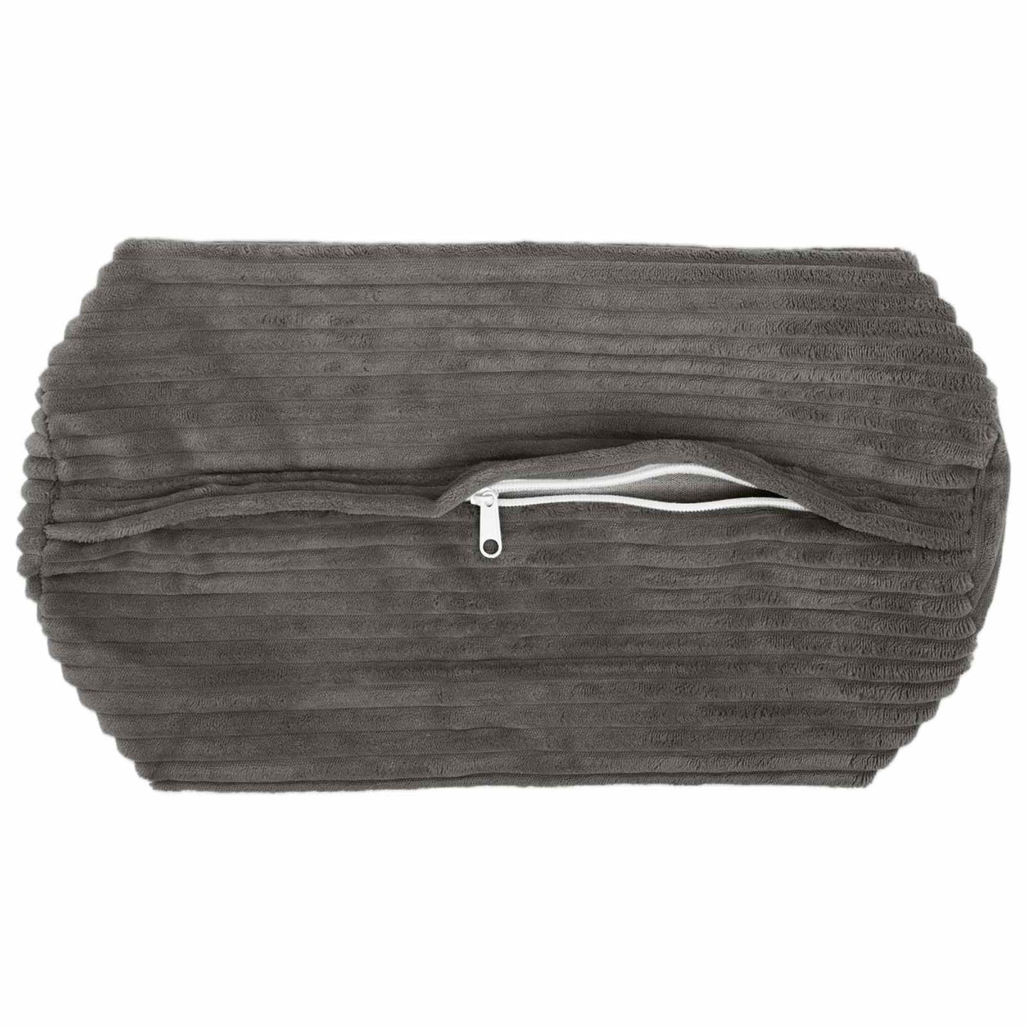 Cushion Cover 2 pcs HEERLEN Dark Grey Ø 15 x 40 cm Corduroy
