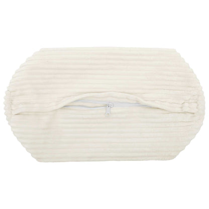 Cushion Cover 2 pcs HEERLEN Cream Ø 15 x 40 cm Corduroy