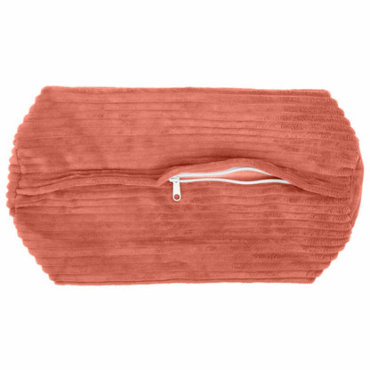 Cushion Cover 6 pcs HEERLEN Red Orange Ø 15 x 40 cm Corduroy