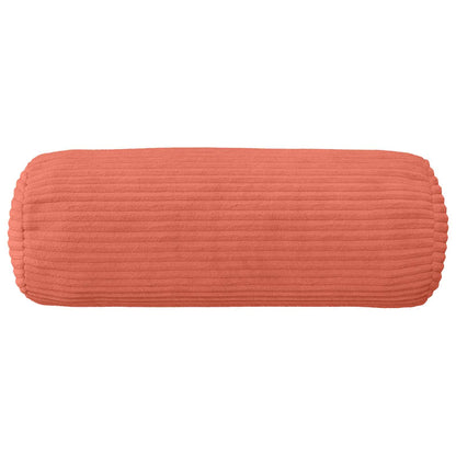 Cushion Cover 6 pcs HEERLEN Red Orange Ø 15 x 40 cm Corduroy