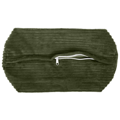 Cushion Cover 2 pcs HEERLEN Green Ø 15 x 40 cm Corduroy