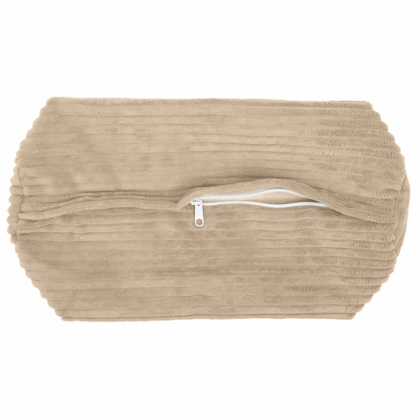 Cushion Cover 2 pcs HEERLEN Taupe Ø 15 x 40 cm Corduroy